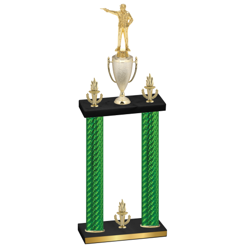 Double Green Carbon Fiber Victory Shooter Trophy