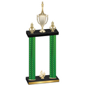 Double Green Carbon Fiber Fourth Place Chess Trophy