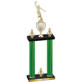 Double Green Carbon Fiber Victory Basketball Trophy