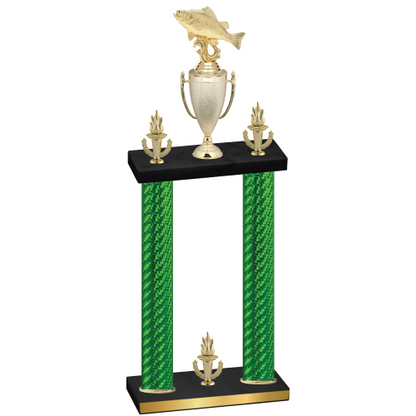 Double Green Carbon Fiber Victory Fishing Trophy