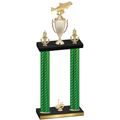 Double Green Carbon Fiber First Place Fishing Trophy