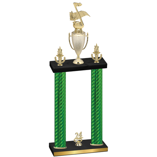 Double Green Carbon Fiber Year Music Trophy