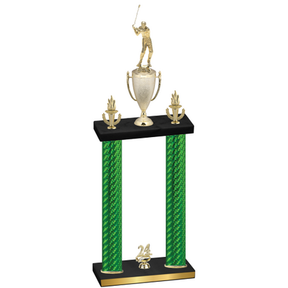 Double Green Carbon Fiber Year Golf Trophy