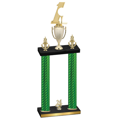 Double Green Carbon Fiber Year Golf Trophy