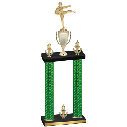 Double Green Carbon Fiber Victory Karate Trophy