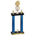 Double Blue Glacier Year Soccer Trophy