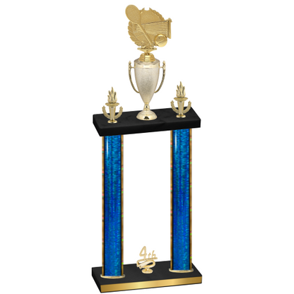 Double Blue Glacier Fourth Place Tennis Trophy