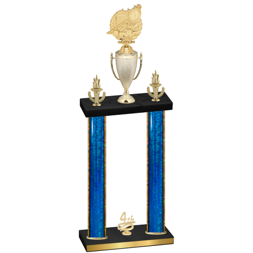 Double Blue Glacier Fourth Place Swimming Trophy