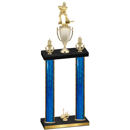 Double Blue Glacier First Place Hockey Trophy
