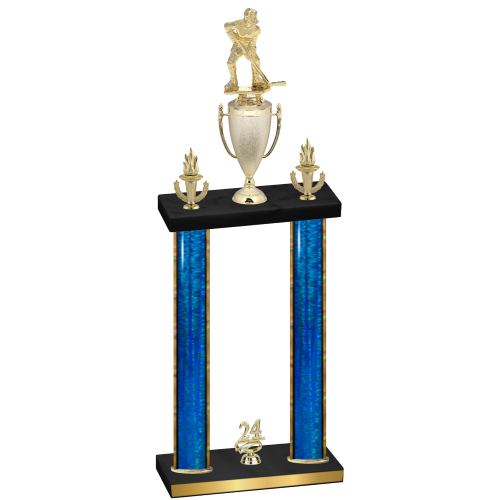 Double Blue Glacier Year Hockey Trophy