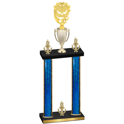 Double Blue Glacier Victory Pickleball Trophy