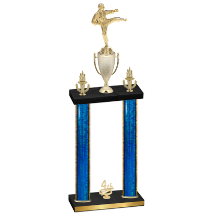 Double Blue Glacier Fourth Place Karate Trophy