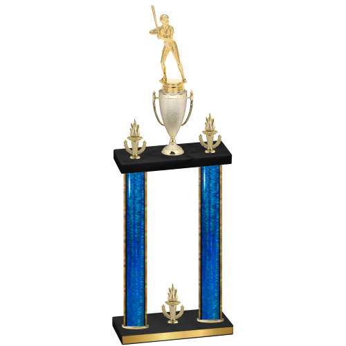 Double Blue Glacier Victory Softball Trophy