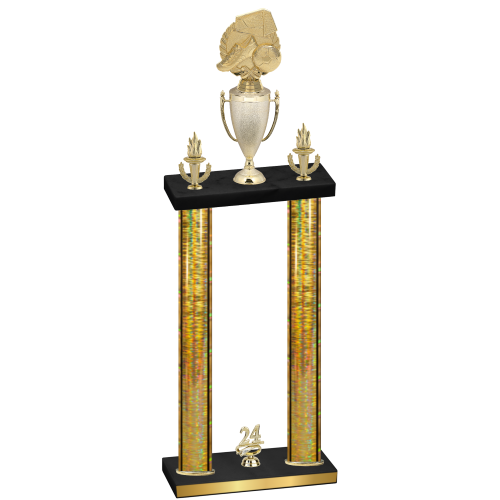Double Gold Glacier Year Soccer Trophy