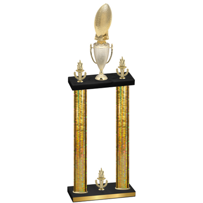 Double Gold Glacier Victory Football Trophy