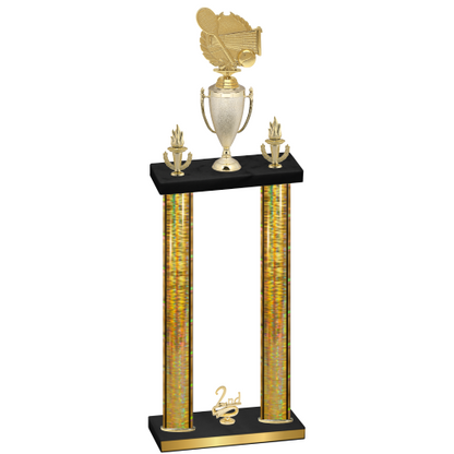 Double Gold Glacier Second Place Tennis Trophy