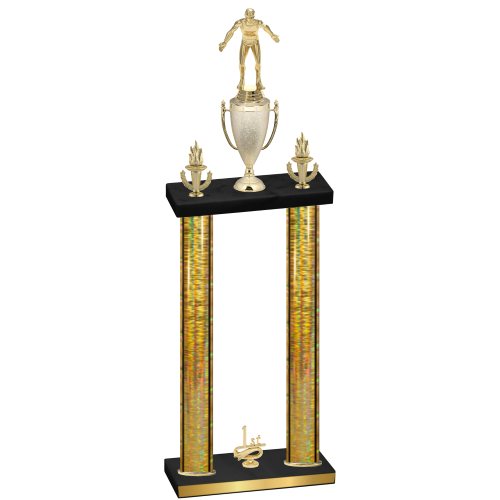 Double Gold Glacier First Place Wrestling Trophy