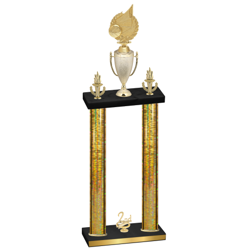 Double Gold Glacier Second Place Volleyball Trophy