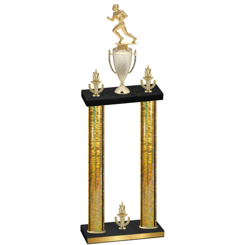 Double Gold Glacier Victory Football Trophy
