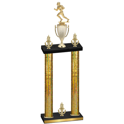 Double Gold Glacier Victory Football Trophy