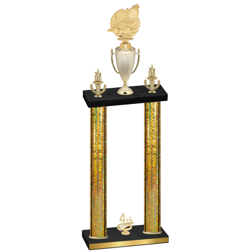Double Gold Glacier Fourth Place Swimming Trophy