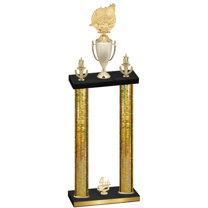 Double Gold Glacier Fourth Place Swimming Trophy
