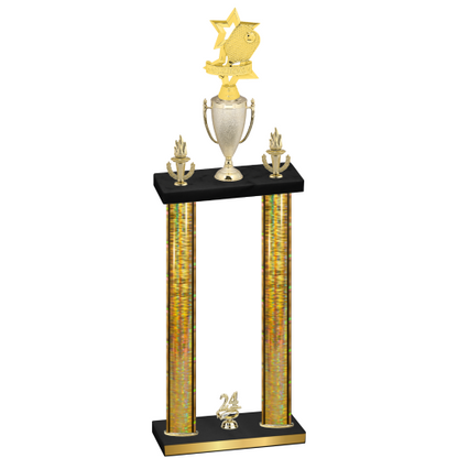 Double Gold Glacier Year Pickleball Trophy
