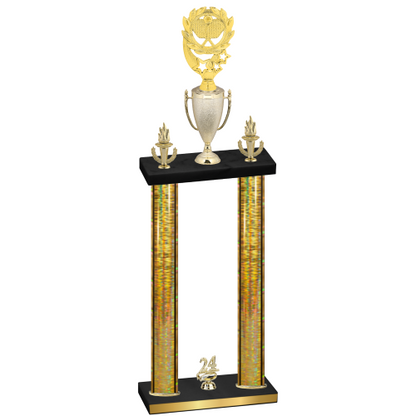Double Gold Glacier Year Pickleball Trophy