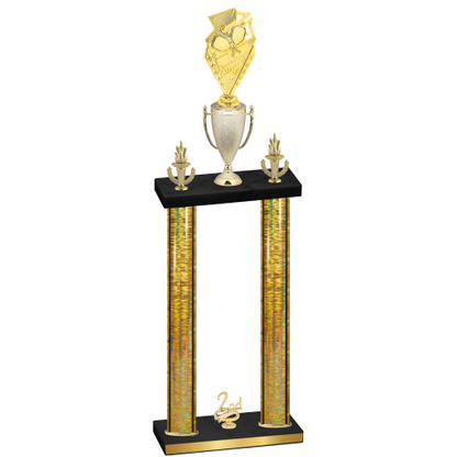 Double Gold Glacier Second Place Pickleball Trophy