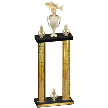 Double Gold Glacier Victory Fishing Trophy