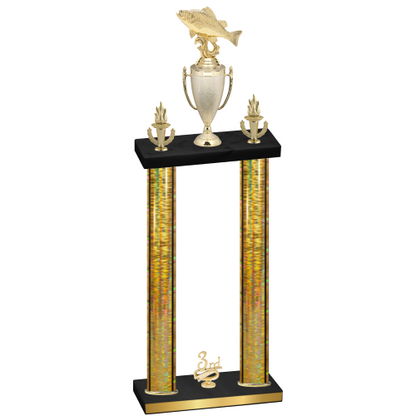 Double Gold Glacier Third Place Fishing Trophy