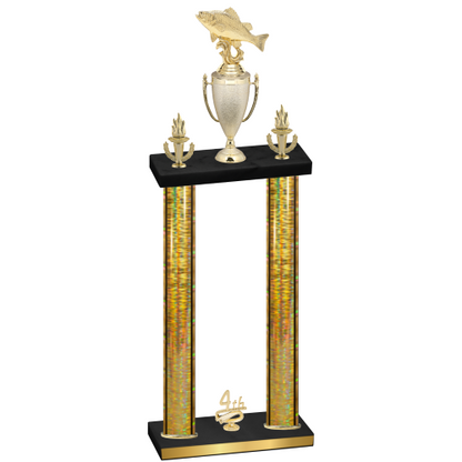 Double Gold Glacier Fourth Place Fishing Trophy