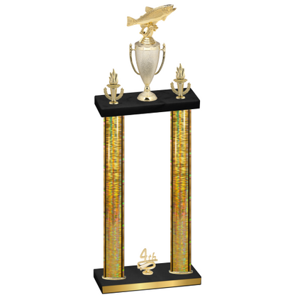 Double Gold Glacier Fourth Place Fishing Trophy