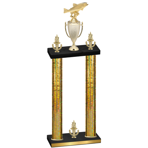 Double Gold Glacier Victory Fishing Trophy