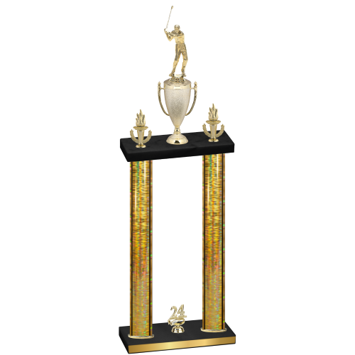Double Gold Glacier Year Golf Trophy