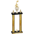 Double Gold Glacier Fourth Place Golf Trophy