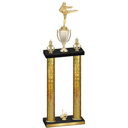Double Gold Glacier First Place Karate Trophy