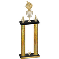 Double Gold Glacier Third Place Baseball Trophy
