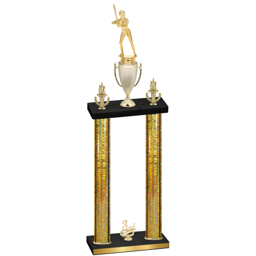 Double Gold Glacier Third Place Softball Trophy