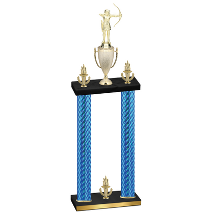 Double Blue Carbon Fiber Victory Archery Trophy