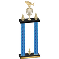 Double Blue Carbon Fiber Victory Fishing Trophy
