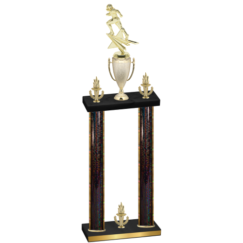 Double Black Glacier Victory Football Trophy