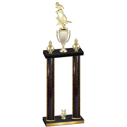 Double Black Glacier Year Football Trophy