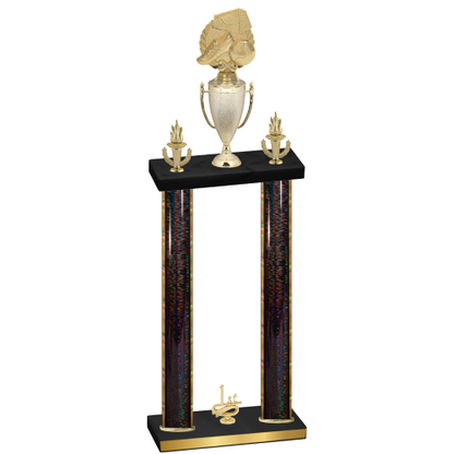 Double Black Glacier First Place Soccer Trophy