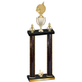 Double Black Glacier Third Place Volleyball Trophy