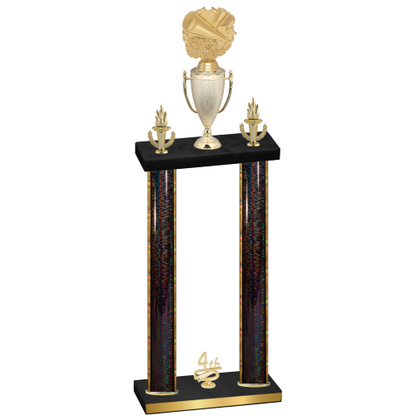 Double Black Glacier Fourth Place Cheerleading Trophy