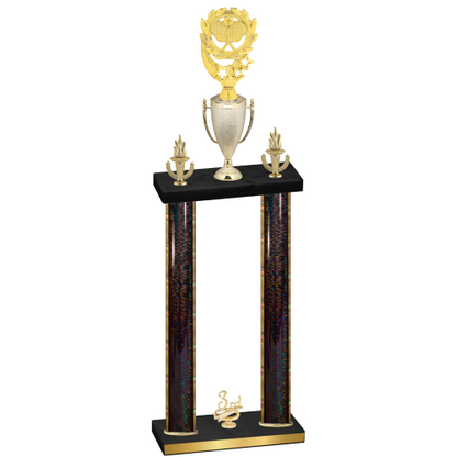 Double Black Glacier Third Place Pickleball Trophy