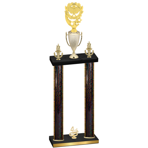 Double Black Glacier Fourth Place Pickleball Trophy