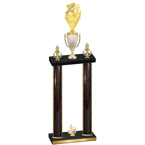 Double Black Glacier Fourth Place Pickleball Trophy