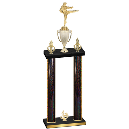 Double Black Glacier Fourth Place Karate Trophy